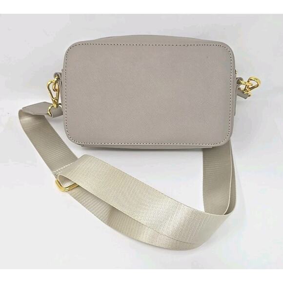 Joy Clean & Chic Saffiano Leather Crossbody Camera Bag White U7 - Picture 3 of 8